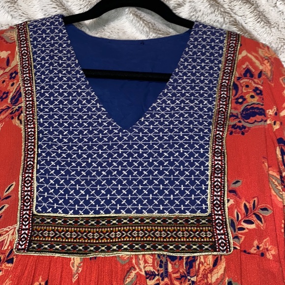 R D & Koko by Anthropologie Bohemian embroidered Blouse - Picture 11 of 11
